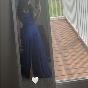 royal blue prom dress